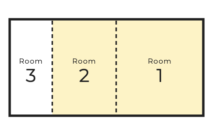 Room1+2 をつなげた配置図