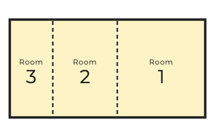 Room1+2+3 をつなげた配置図